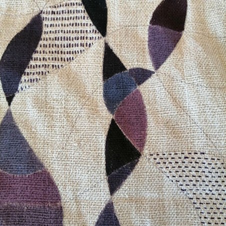 Housse coussin en lin nuances de violet