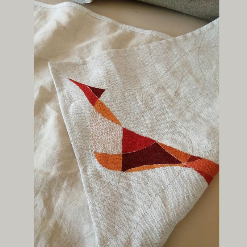 Chemin de table : Coquelicot - Atelier des Marmottes
