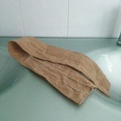 Sangle de lavage pour le dos en lin texturé