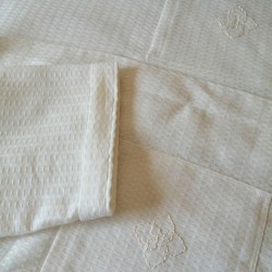 Détail manche et poche du peignoir en lin