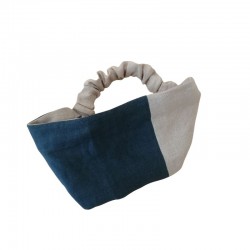 headband bleu et naturel