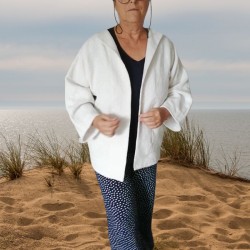 Veste femme coton upcyclé -...