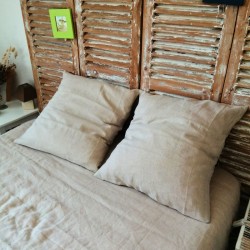 Taie d'oreiller en lin lavé simplissime