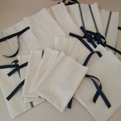 Sacs à vrac en coton bio de différentes tailles, fabrication artisanale bretonne