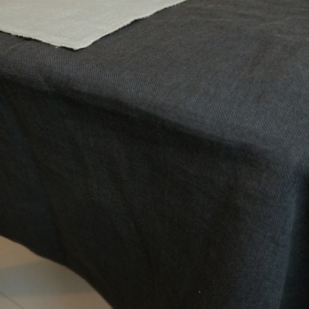 Nappe presque noire ZEF en lin lavé