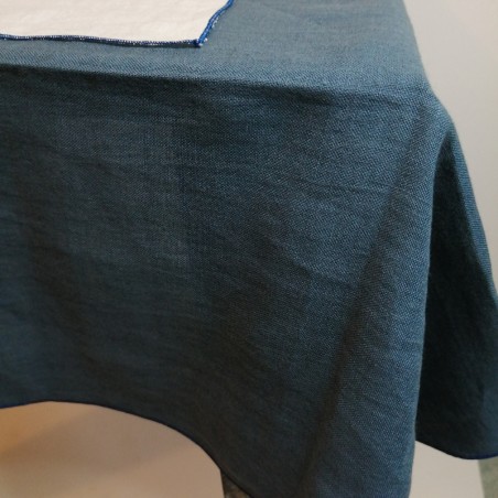 Nappe Bleu ZEF en lin lavé